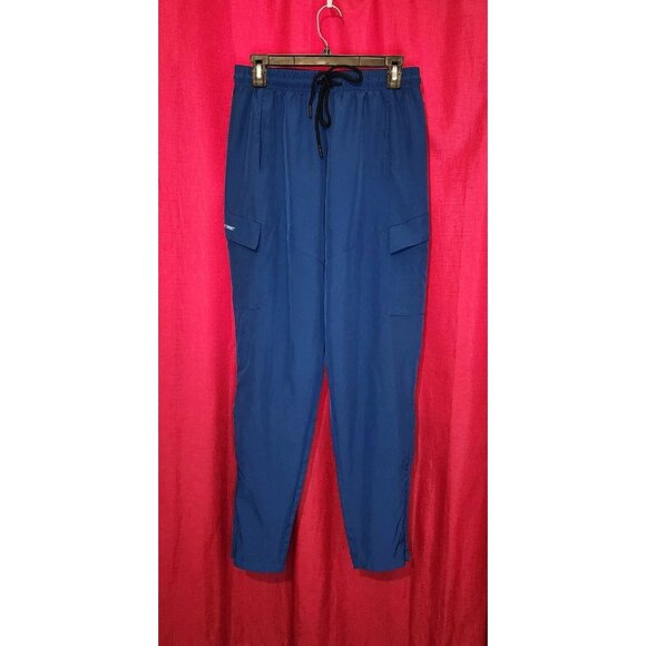 Men's Jogger Pants Pockets Side Zips Blue Size Medium - Picture 1 of 15